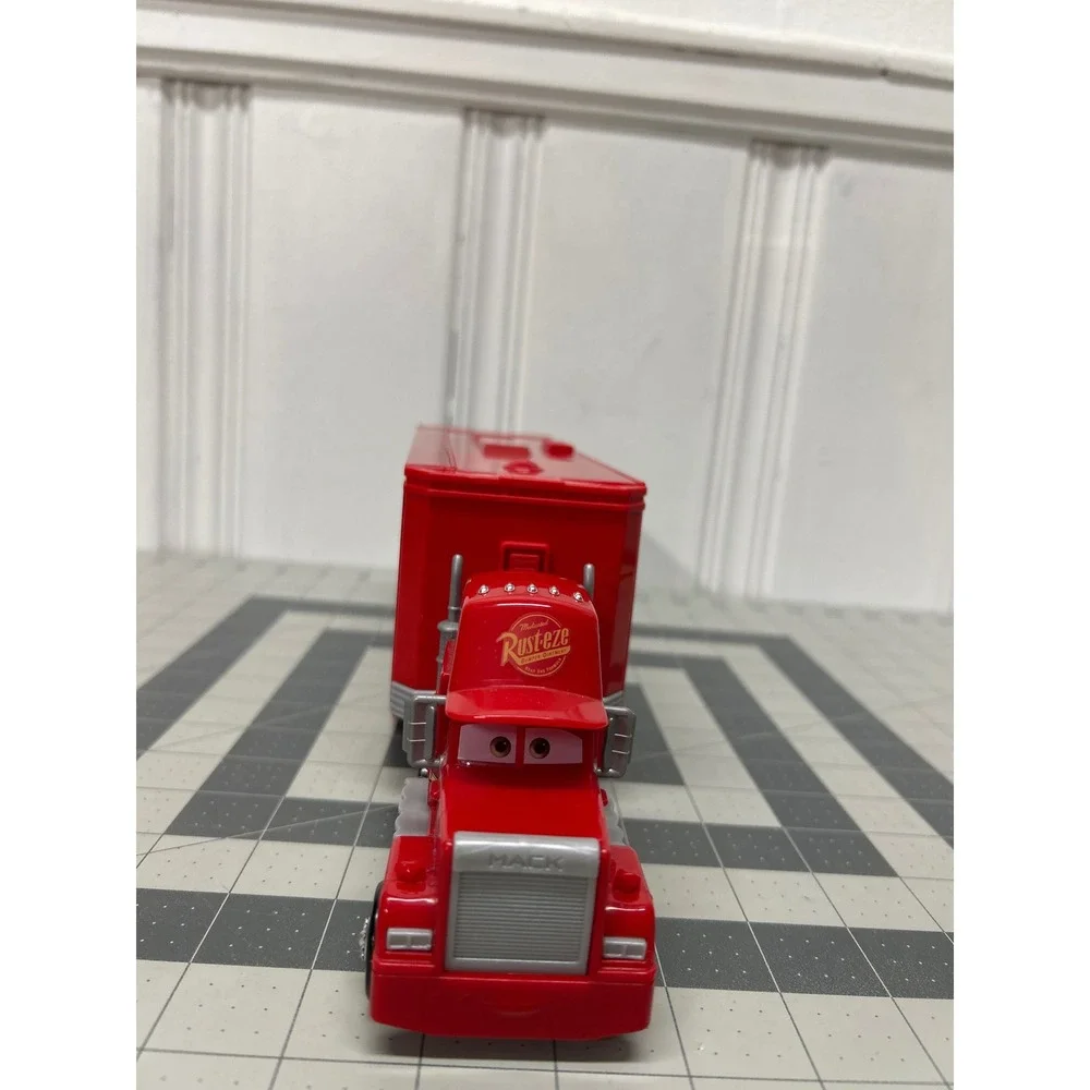 Disney Pixar Cars Mack Hauler Truck Playset Toy Transforming Rust-eze Racing